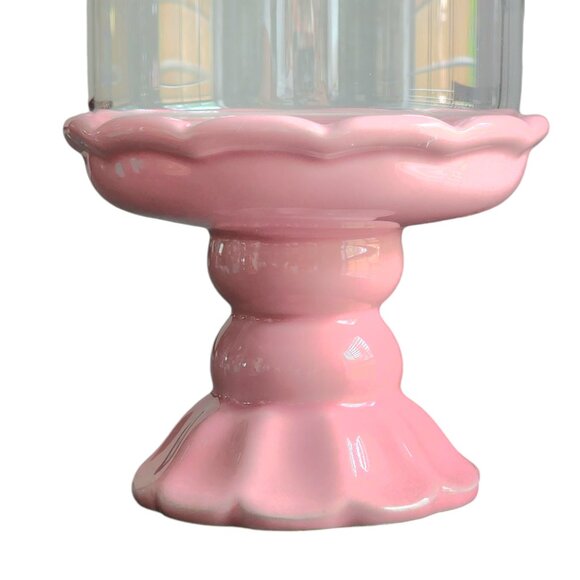 Cobwebs and Cauldrons Pink Halloween Ceramic & Glass Jar Pedestal, Pumpkin - Picture 6 of 10